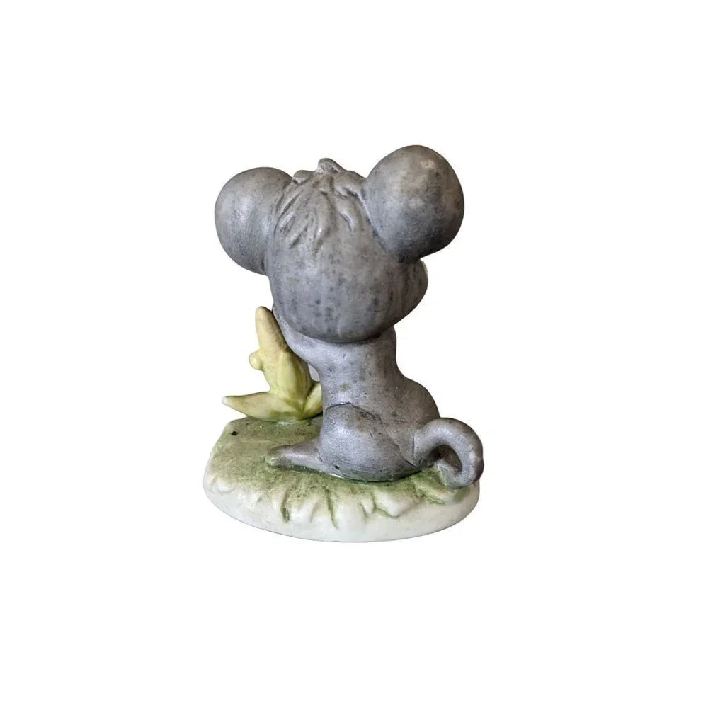 vintage Homco mouse figurine anthropomorphic ‎ Easter corn bow 3.5 in